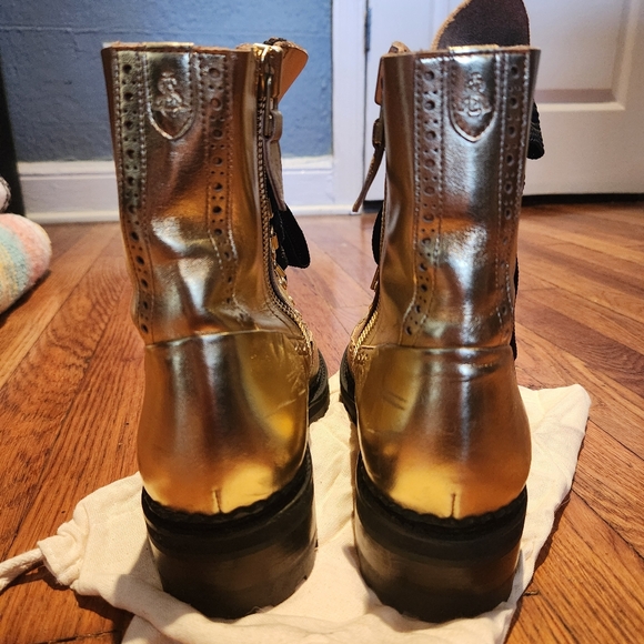 The Office of Angela Scott Mr. Bernard combat boot gold 39.5/US9.5 - Picture 6 of 7